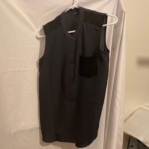 black sleeveless top